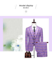 Traje De Boda Para Hombre De Alta Gama Tres Piezas Con Chaleco Y Pantalones Traje De Novio Casual Elegante Para Todas Las Estaciones - details 2