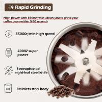 Trituradora Eléctrica De Acero Inoxidable 304 400W Con Hoja De Ocho Páginas Para Moler Rápidamente Arroz Y Frijoles Máquina Multifuncional Para Café En Casa - details 6