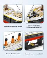 KNEW BUILT Titanic Model Cruise Ship Mini Building Blocks Kit Juguetes Para Niñas Regalo Para Adultos Con Muñecas Decoración De Bloques De Construcción - details 12
