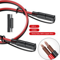 Conector De Desconexión Rápida SAE 2 Pin 12-36V 16AWG Con Fusible Y Enchufe De Terminal Para Auto Moto Cable SAE a SAE Para Solar - details 4