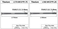 HEPPE Eje De Bicicleta De Titanio Para MTB Y Carretera Ultra Ligero Compatible Con Eje Transversal 12x142 12x148 Para Rueda Trasera Y Horquilla 12x100 12x110 - details 12