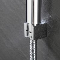Todo latón titular de la ducha montado en la pared titular de la cabeza de ducha para mano rociador varita para baño cromo, C107-CH - details 1