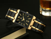Reloj De Hombre WWOOR Oro Cuadrado Marca Top Lujo Reloj De Pulsera Acero Inoxidable Impermeable Movimiento De Cuarzo Romano - details 22