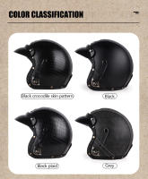 Nueva Bicicleta De Motocicleta 2023 Sombrero De Motocicleta De Cuero Clásico Retro Certificado 3C Para Bicicleta De Arena Y Scooter - details 6