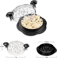 Chicken Shredder Tool, Chicken Meat Shreder with Brush Silicone Pad,Red Chicken Grinder for Pulled Pork, Beef (Black) - details 0