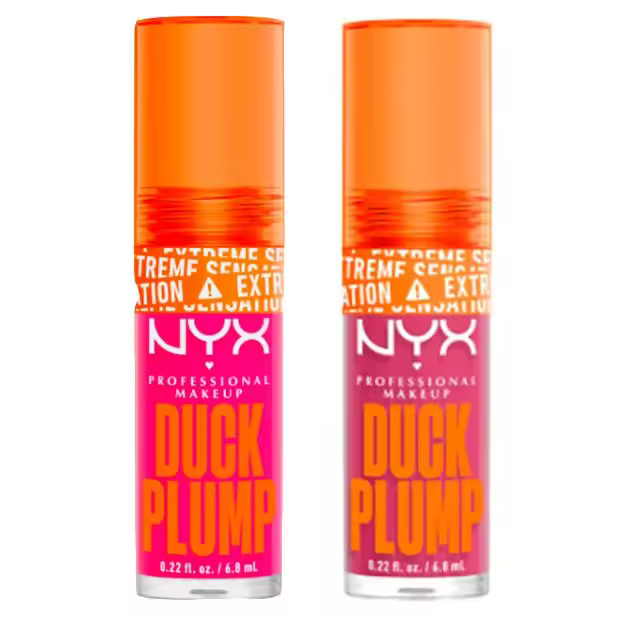NYX Professional Makeup | Pack Duo Duck Plump, brillo de labios con Efecto Volumen Instantáneo, con Jengibre picante, fórmula vegana. - 1