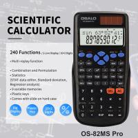 Calculadora científica 240 Funciones Pantalla de 2 líneas con Cubierta Deslizante para Escuela Secundaria (OS 82MS Pro) - details 0