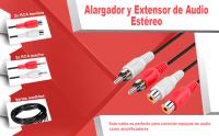 Banner - Cable de audio estereo 2x RCA macho - 2x RCA hembra