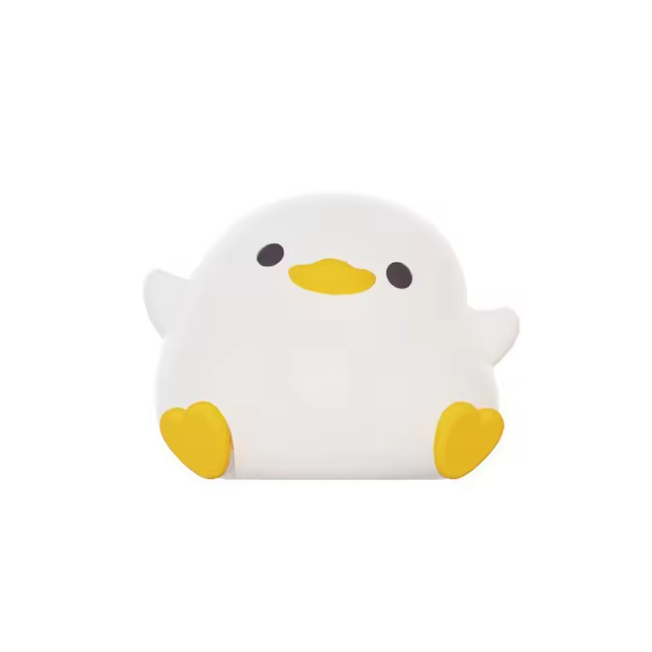 Pato LED noche luz Linda lámpara-niños LED luz de la noche, luz de la noche regulable, bebé noche luz recargable lámpara portátil táctil lámpara - 1