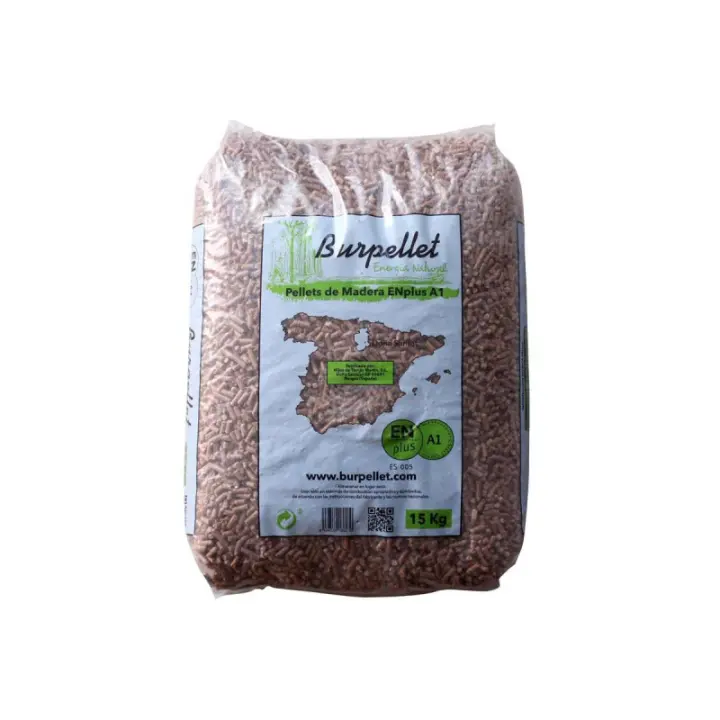 Saco de Pellet Burpellet 15Kg para Estufas y Calderas - Combustible de Pino de Alta Calidad - 1