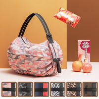 Bolsa De Compras Reciclable Y Plegable 1pc Gran Tamaño Para Supermercado Con Manija De Hombro Portátil Y Durable - details 2