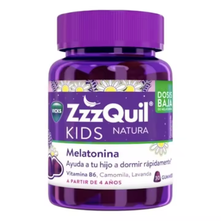 Vicks Zzzquil Natura Kids Melatonina + Vitamina B6 30 Gummies - Ayuda a Conciliar el Sueño en Niños - 1