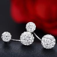Pendientes De Estilo Bohemio Para Mujer Con Doble Bola Y Circonita Cubica Joyería De Fiestas Regalo Para Damas - details 2