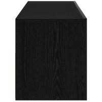 Mueble para TV vidaXL con luces LED, negro y de roble, mide 90x35x40 cm y está hecho de madera elaborada - details 4