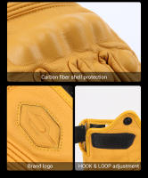 Guantes De Motocicleta De Cuero Genuino Para Hombres Invierno Moto Guantes De Verano Cuero Oveja Táctil Protección De Codo - details 11