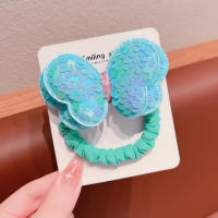 Cinta Elástica Para Cabello Con Mariposa De Lentejuelas Para Niñas Accesorio De Princesa Decorativo Para Niños Cabeza De Bebé - details 5