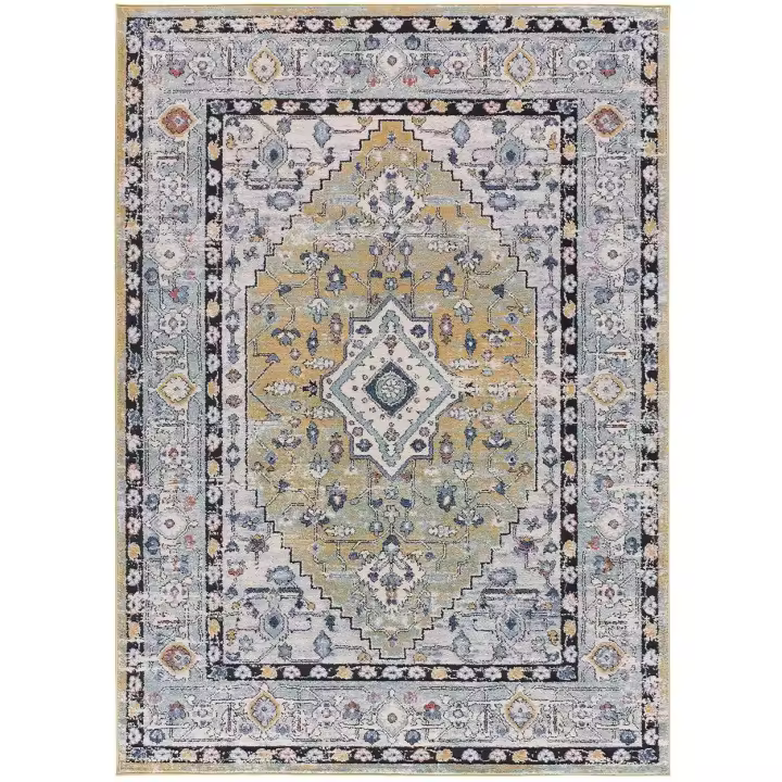 ATTICGO Alfombra de Interior Estilo Mosaico en Multicolor - Mabel 3838 | 80X150, 120X170, 160X230, 140X200 cm - 1