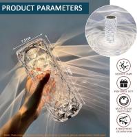 Lámpara de Mesa LED de Cristal Lámpara de Mesa LED de Diamante Lámpara de noche acrílica Luz de Nocturna Led [16 Colores Y 4 Modos] Con mando a distancia Luz Nocturna que cambia de color RGB - details 8