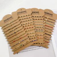 Pulsera De Hilo Fino Para Mujer Pulsera Macramé Hecha a Mano Con Cuentas De Semillas Y Tortuga Accesorio Casual De Playa Bohemia - details 1