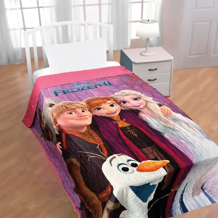 Frozen - Colcha Bouti Frozen Verano Disney 170 x 250 Cm (Cama 90 - 105 Cm) Olaf Anna Elsa Kristoff - 1