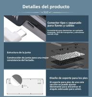 TECLADO MECÁNICO GAMING REDRAGON KS82-B USB RGB 82 TECLAS Layout Hot-Swap Compacto Para PC Laptop Conexión Wired Multicolor - details 9