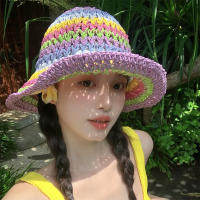 Sombrero De Paja Plegable Para Mujer Protección UV Sombrero De Playa Y Viaje Al Aire Libre Sombrero De Pescador Con Alas Anchas Estilo Panama Gorra De Baño - details 9