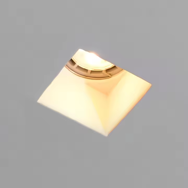 Ledkia Aro Downlight Integración Escayola/Pladur Cuadrado para Bombilla LED GU10 / GU5.3  Corte 83x83 mm UGR17 Blanco - 1