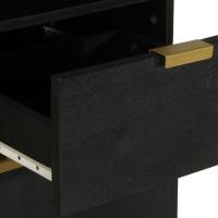 vidaXL Mueble de baño de madera maciza de mango negro 38x33x160 cm - details 4