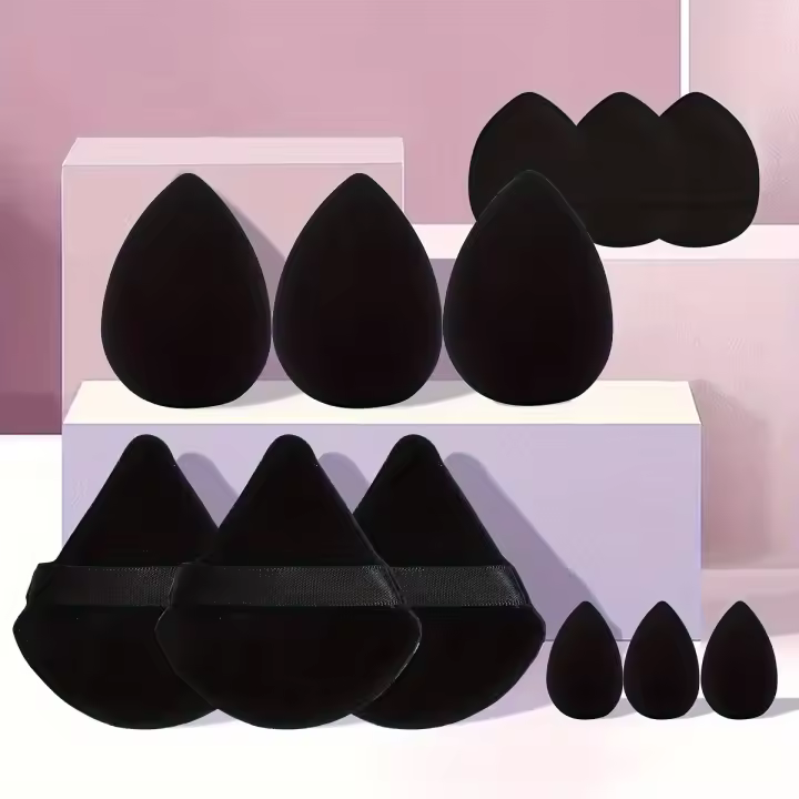 El juego de esponjas multifuncionales de 12 piezas incluye 3 mini cacas para dedos y huevos de belleza - 1