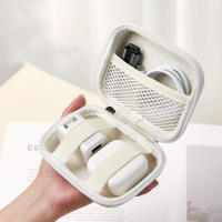 Estuche Portátil De Cuero Para Almacenamiento Mini Casco Rígido Para Gadgets Digitales Organizador De Cables Y USB Estuche Para Auriculares Y Cargadores - details 2