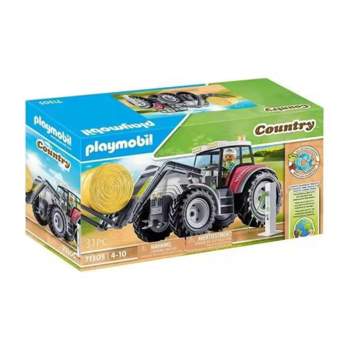 Playmobil Juego De Construcción Tractor Grande Con Accesorios - 1