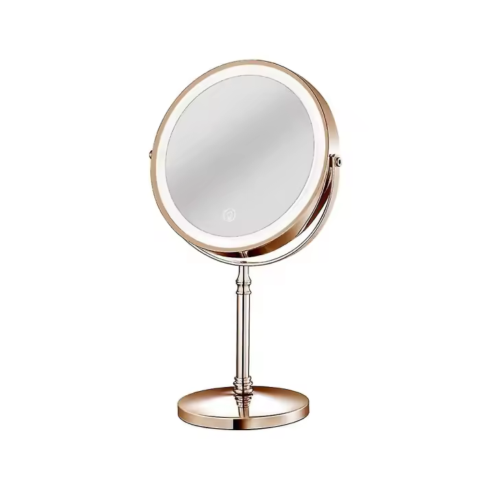 10X LED espejo recargable maquillaje espejo con 3 colores, brillo ajustable aumento espejo cosmético 2 lado-C - 1