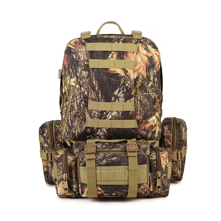 Versión mejorada del paquete combinado de hebillas de color a juego con almohadilla laminada de gran capacidad para acampar y montañismo al aire libre con camuflaje - 1