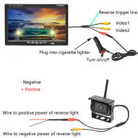 Camecho Car Monitor 7 inch TFT LCD Display Wireless Backup Camera Monitor for Bus Car Rearview Home Surveillance Camera Monitor - details 4