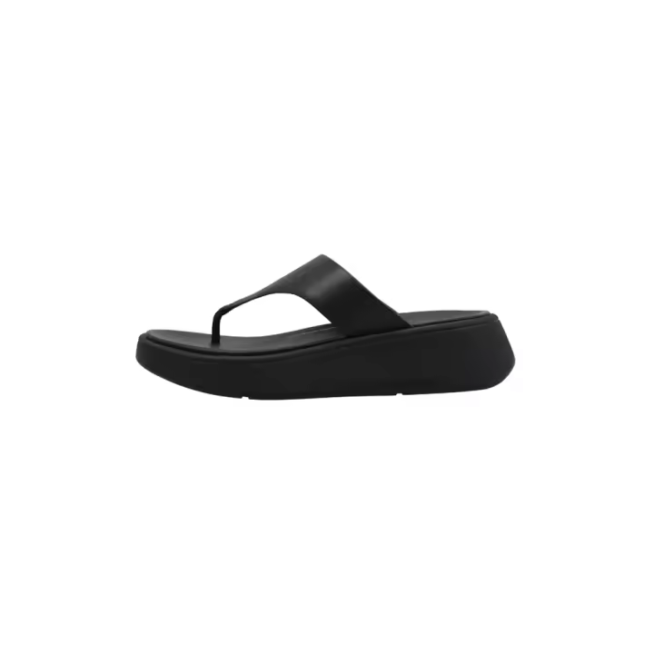 Fitflop F-MODE LEATHER FLATFORM TOE - POST SANDALS Sandalias De Cuña Mujer Negro - 1