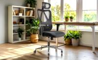 AREBOS Silla de oficina ergonómica, silla de escritorio con reposacabezas ajustable - details 1
