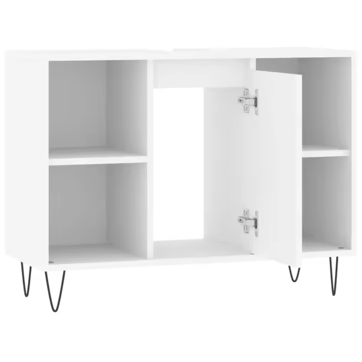 Muro de baño Madera de Ingeniería Blanco 80x33x60 cm - 1