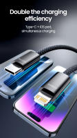 Cable De Carga Rápida 2 En 1 PD 60W USB C a Tipo C Y Lightning Para iPhone15 16 Samsung QC 3.0 Cargador De Móvil Con Corriente Máxima De 5A - details 3