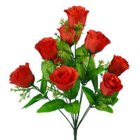 Ramo De Rosas Artificiales Con 10 Cabezas Para Decoración De Bodas Y Jardines Flores Silken Rosas Para Decoración Del Hogar Y Arreglo De Bouquet - details 7