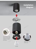 Spotlight LED GU10 Para Techo Montaje En Superficies Cilindro De Lámpara Bajo 220V Foco Iluminación Decorativa Para Dormitorio - details 16
