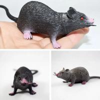 Modelo De Rata Pequeña Falsa Y Realista Juguete De Terror Divertido Para Fiesta De Halloween Decoración Práctica Broma Juguete De Novedad Para Gatos - details 0