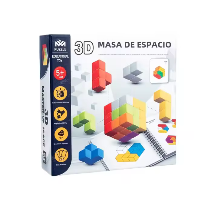 Cubo De Rubik 3D Educativo Para Niños De Madera Juego De Construcción Creativo Entrenamiento De Pensamiento Master Del Espacio - 1