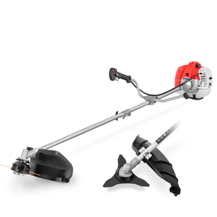 GREENCUT GGT650X-2 - Desbrozadora con Motor Gasolina 2 Tiempos 65cc 4,9cv, 2 Accesorios de Corte, Manillar de Agarre Doble, arnés y Kit de protección - 1