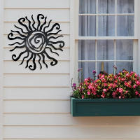 DDPNKL Arte De Sol Metálico Para Pared Decoración Al Aire Libre De 18 Pulgadas Prueba De Oxidación Ideal Para Cocina Baño Sala De Estar - details 0
