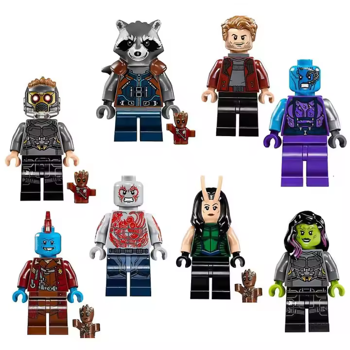 Set de minifiguras de Guardianes de la Galaxia: 8 minifiguras coleccionables de héroes de Anime Wars, Yondu Drax, kit de bloques de construcción - 1
