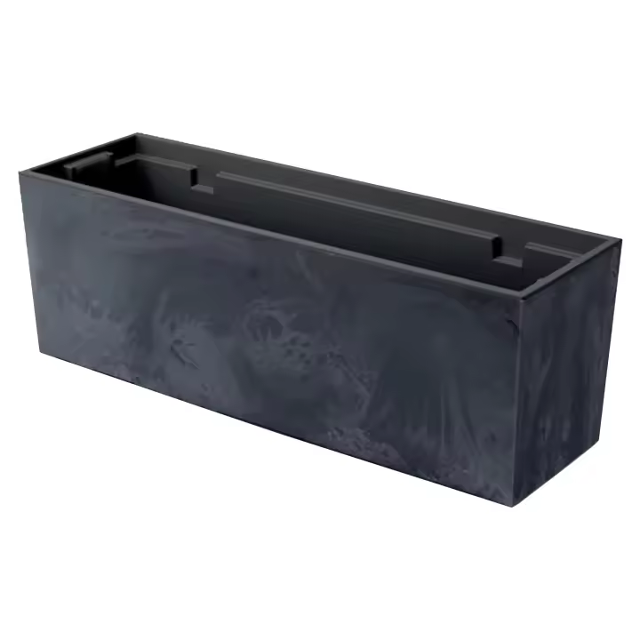 Prosperplast Maceta URBI CASE BETON EFFECT con Depósito 580x180x195 Marengo - 1