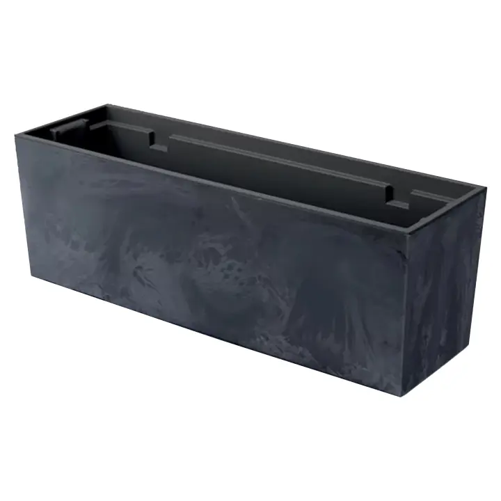 Prosperplast Maceta URBI CASE BETON EFFECT con Depósito 580x180x195 Marengo - 1
