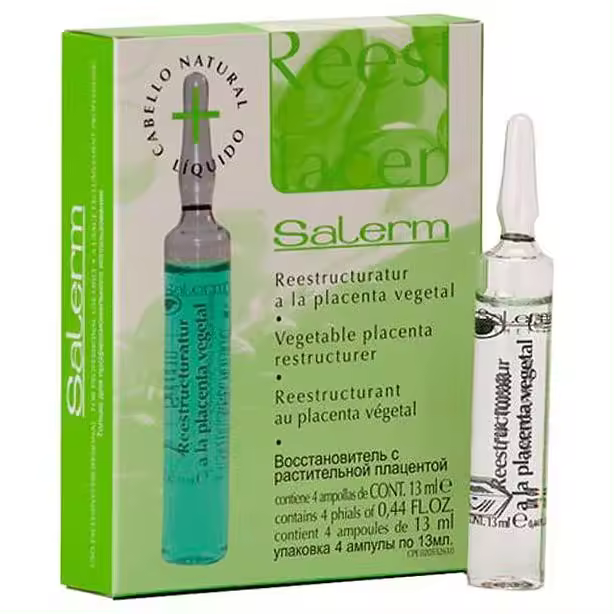 Salerm Restructuratur A La Placenta Vegetal Ampollas 4 x 13 ml - 1