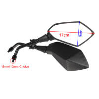Espejos De Motocicleta Vista Trasera Monitor Falso Fibra De Carbono Decorativa Para Bicicleta Eléctrica E-Bike Pit Dirt Bike Scooter ATV - details 1