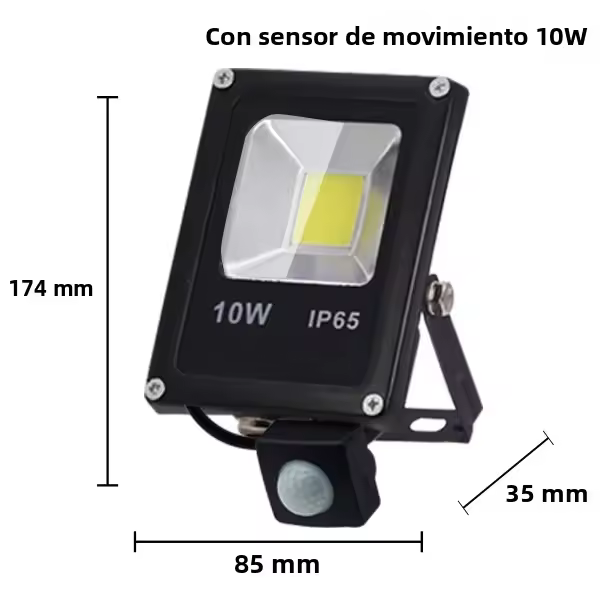 Lámpara De Inundación LED IP65 Impermeable Con Sensor De Movimiento 220V 50W 30W 10W Luz Exterior Spot Moderna En Aluminio - 1